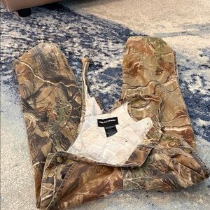 Realtree Brown and Green Camouflage Bib Overalls